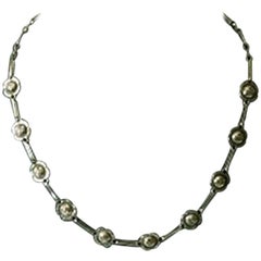 Georg Jensen Sterling Silver Necklace of Small Flowers No 42A from 1915-1930