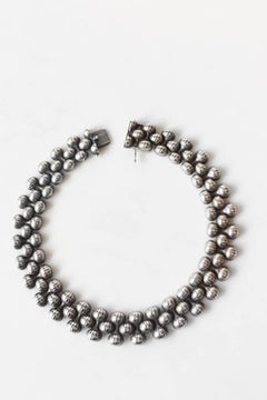 Georg Jensen Sterling Silver Necklace Onion Pattern by Arno Malinowski No 110