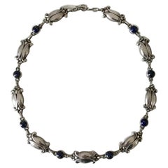 Georg Jensen Sterling Silver Necklace with Lapis Lazuli No 15