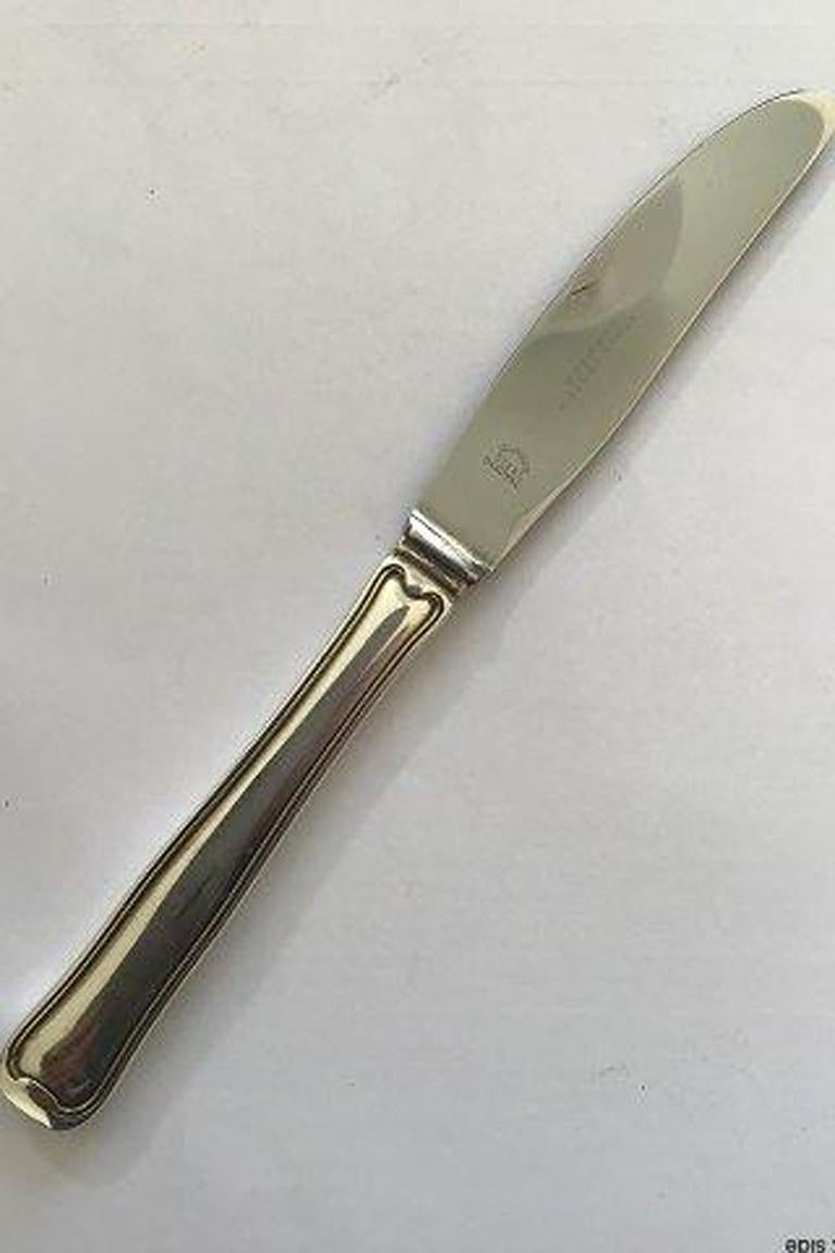 Georg Jensen Sterling Silver Old Danish Dinner Knife No 014 In Good Condition For Sale In Copenhagen, DK