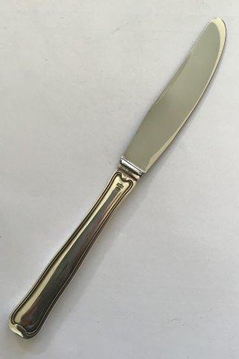 20th Century Georg Jensen Sterling Silver Old Danish Dinner Knife No 014 For Sale