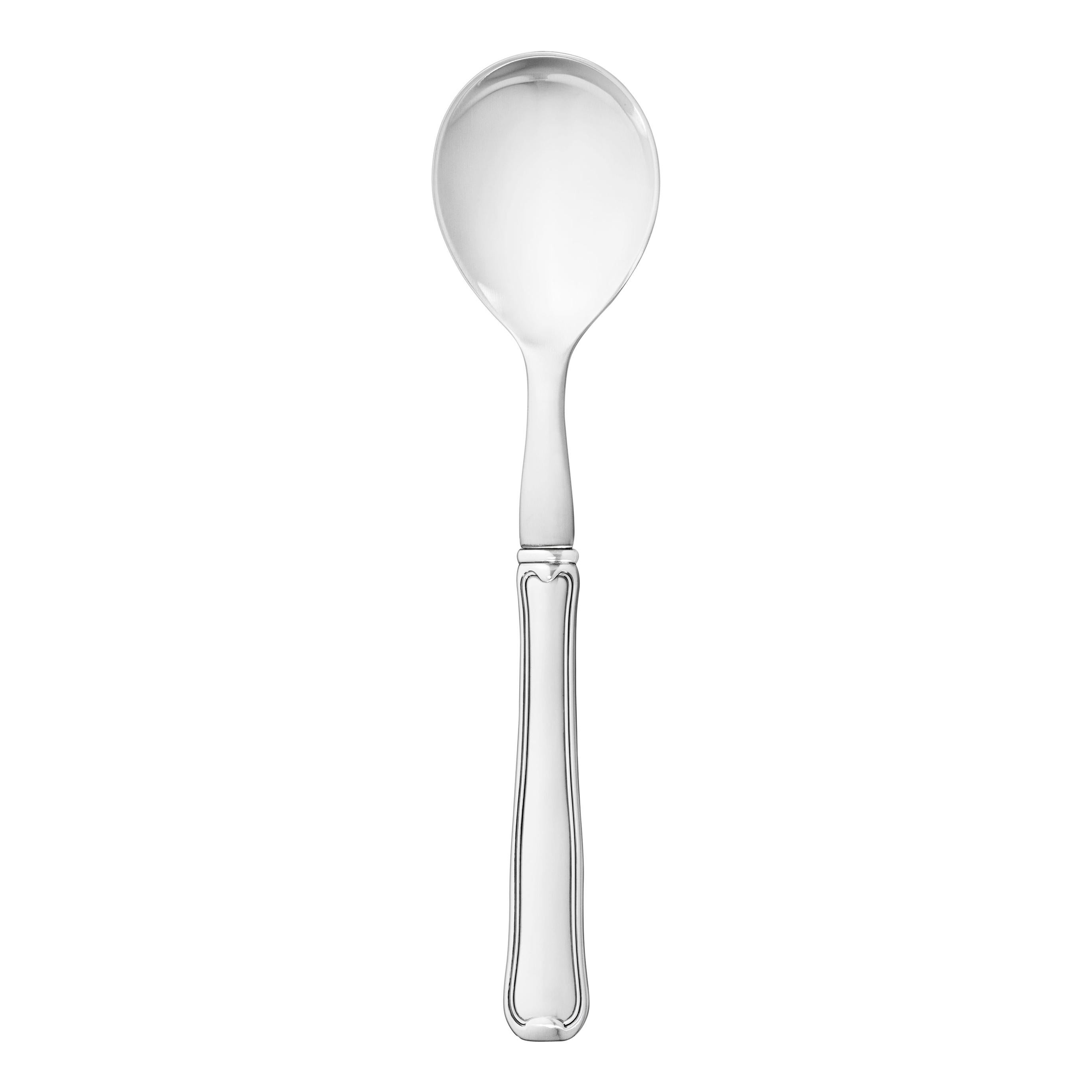 Georg Jensen Sterling Silver Old Danish Salad Spoon and Steel by Harald Nielsen For Sale
