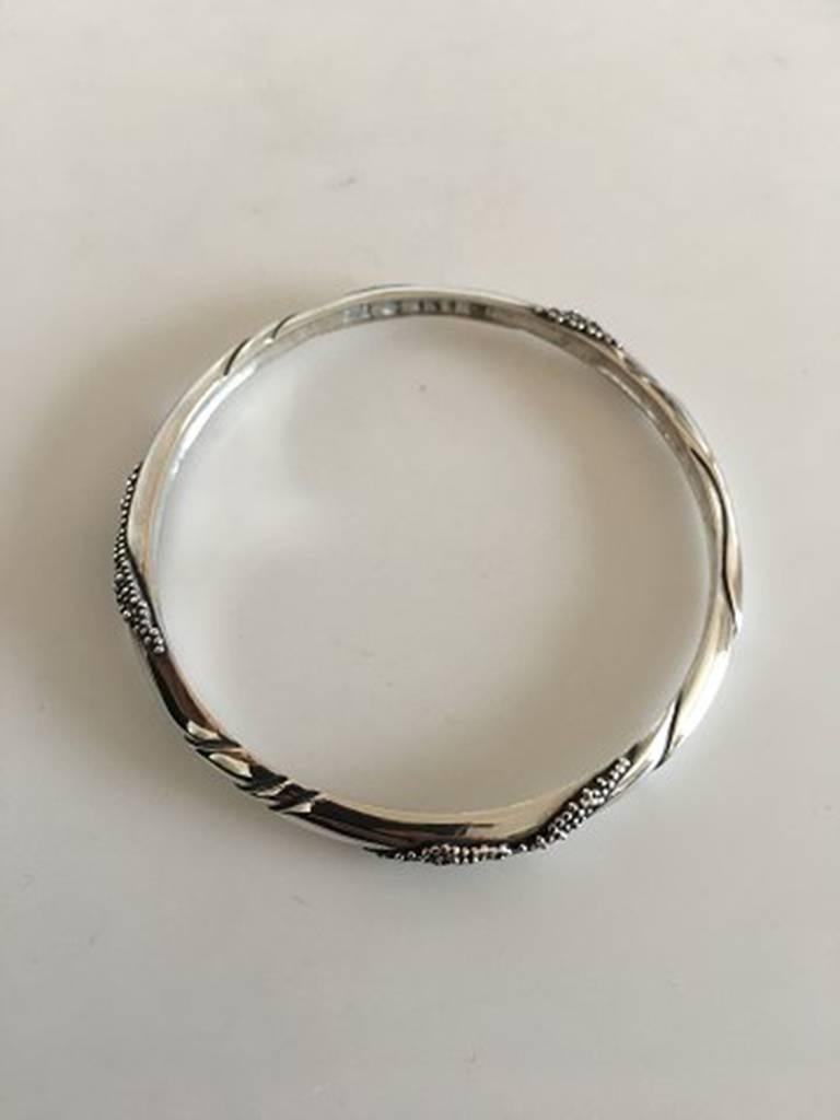 Georg Jensen Sterling Silver Ole Kortzau Bracelet #363. Designed by Ole Kortzau. Inner Measurement is 6.6 cm / 2 19/32