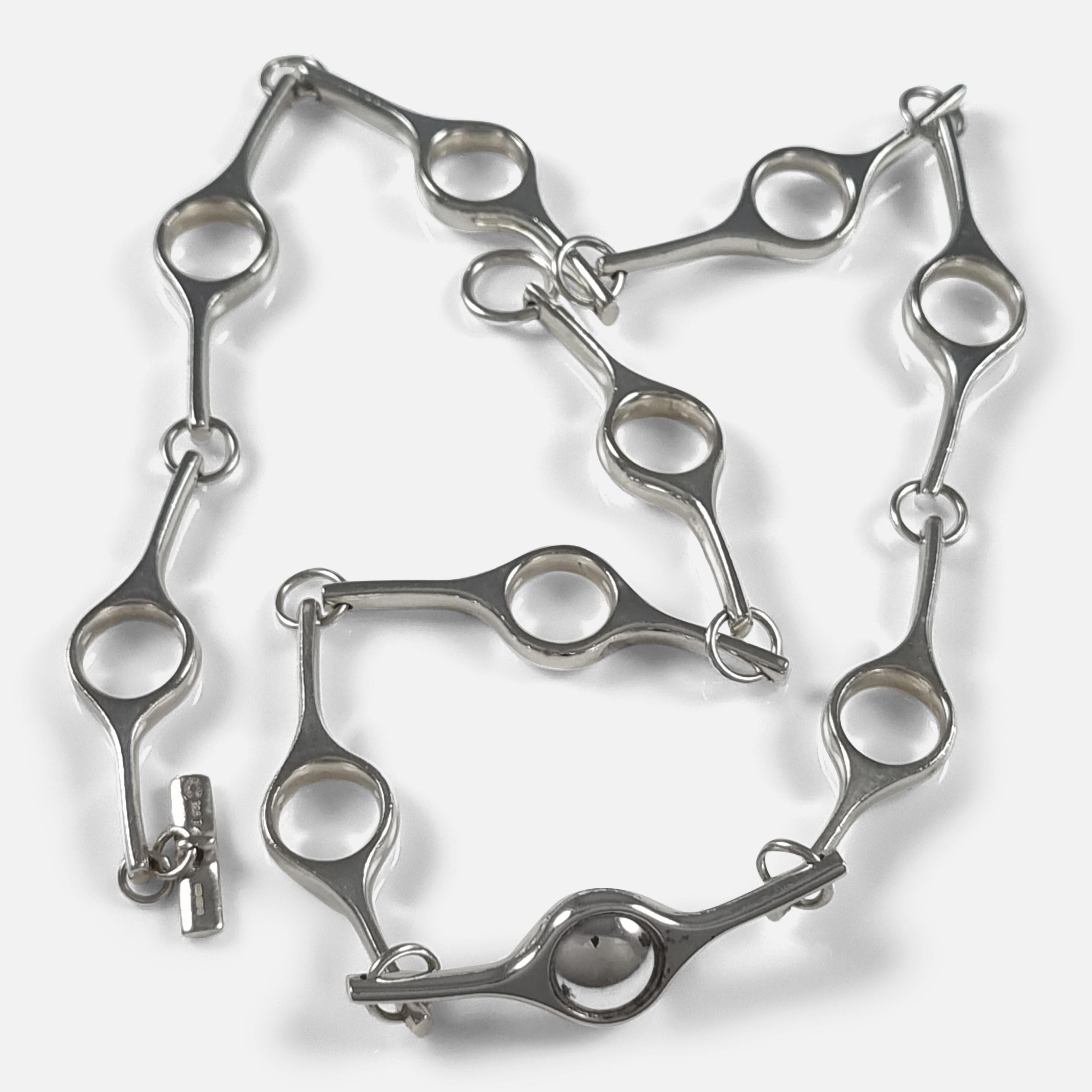 Georg Jensen Sterling Silver & Onyx Sphere Necklace, Regitze Overgaard For Sale 3