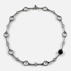 Georg Jensen Sterling Silver & Onyx Sphere Necklace, Regitze Overgaard