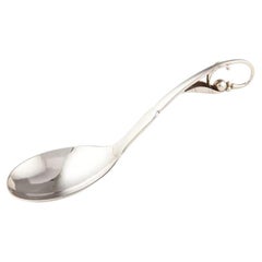 Used Georg Jensen Sterling Silver Ornamental Compote Spoon, Pattern 21