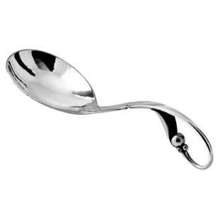 Georg Jensen Sterling Silver Ornamental Jam Spoon, Pattern 21 For Sale