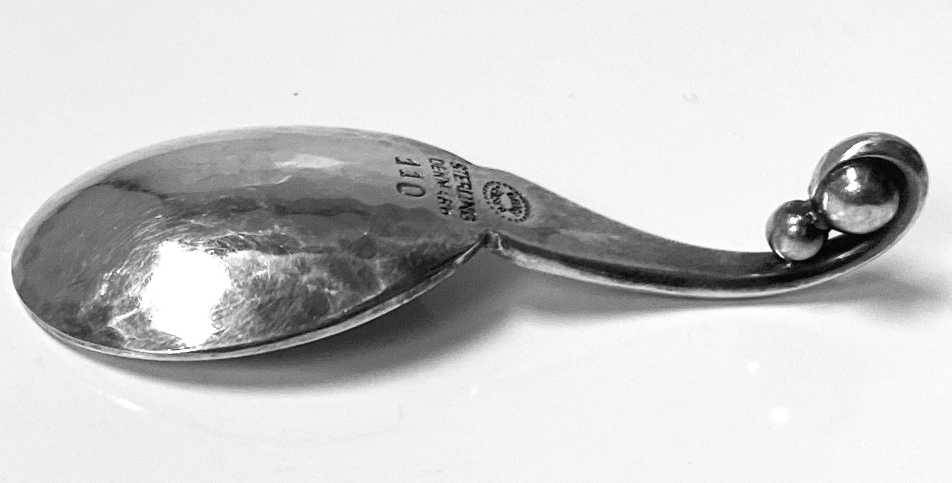 Danish Georg Jensen Sterling Silver Condiment Salt Spoon #110