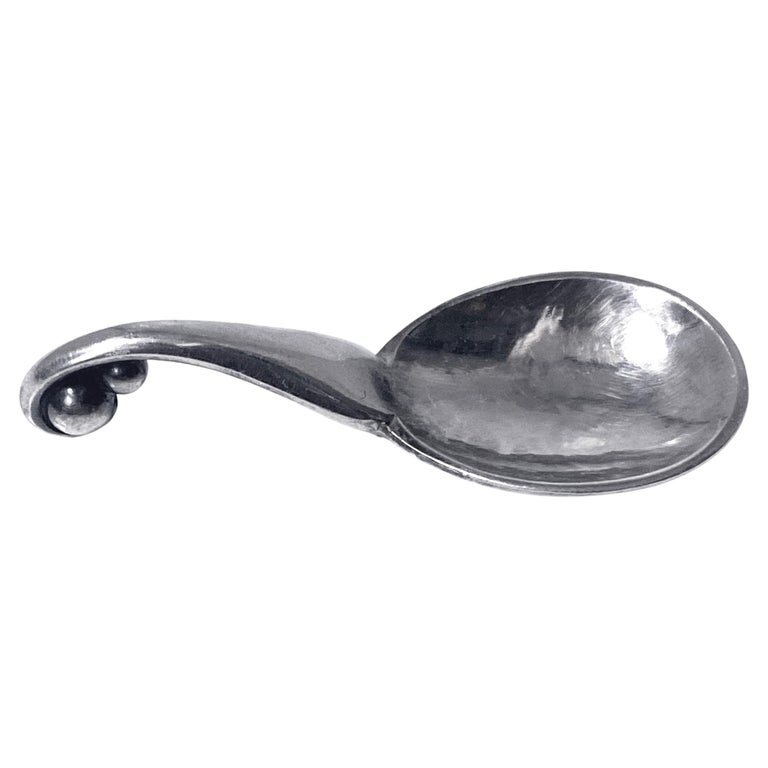 Georg Jensen Sterling Silver Condiment Salt Spoon #110 at 1stDibs
