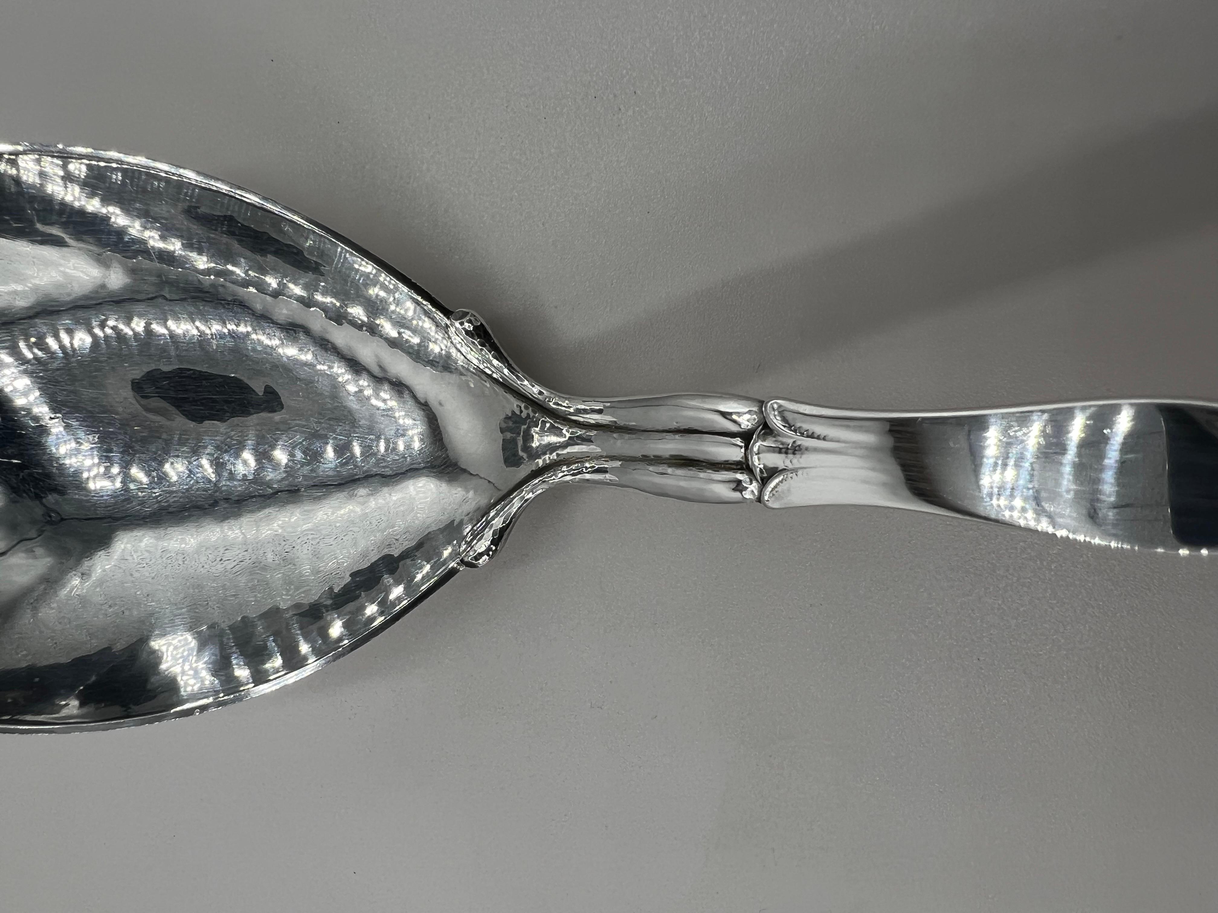 Georg Jensen Sterling Silver Ornamental Serving Spoon #141 For Sale 4
