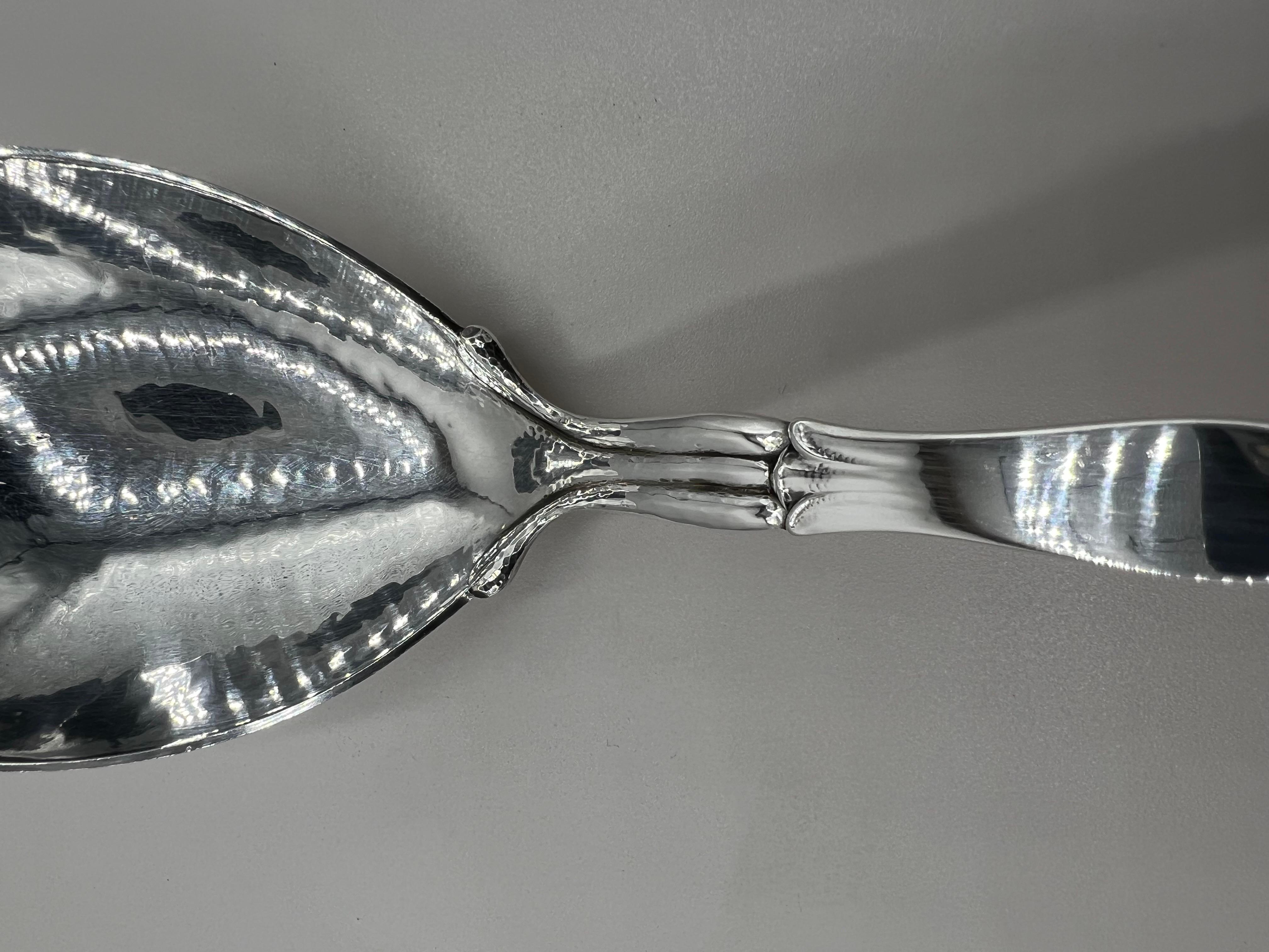 Georg Jensen Sterling Silver Ornamental Serving Spoon #141 For Sale 5