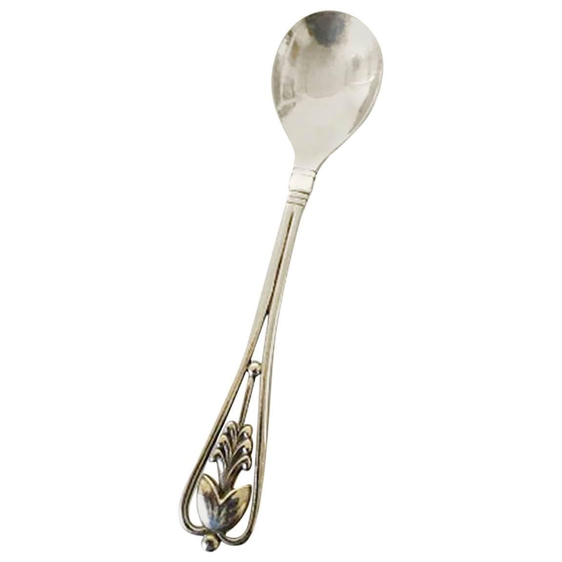 Georg Jensen Sterling Silver Ornamental Spoon #150 For Sale