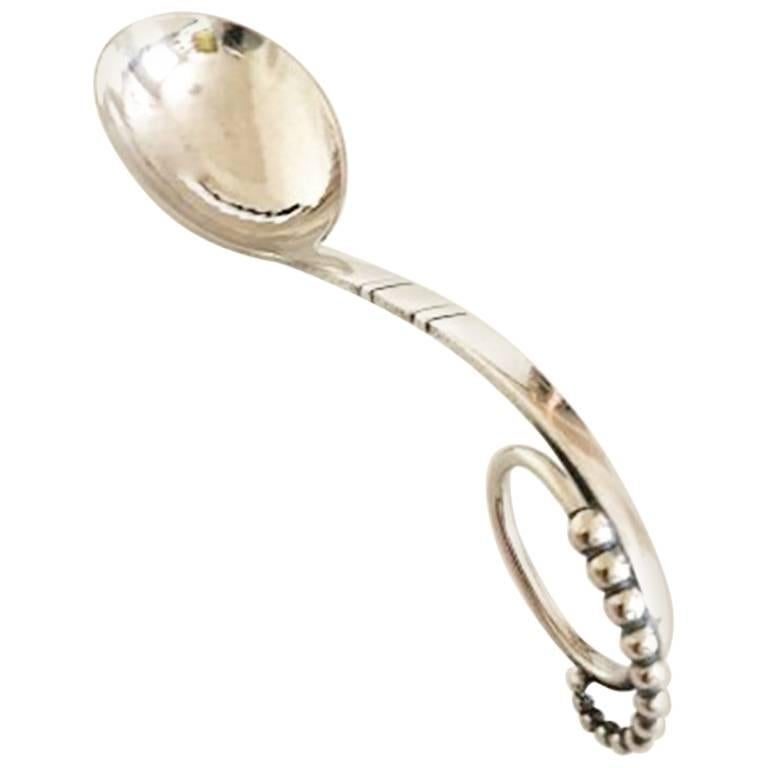 Georg Jensen Sterling Silver Ornamental Spoon #41 For Sale