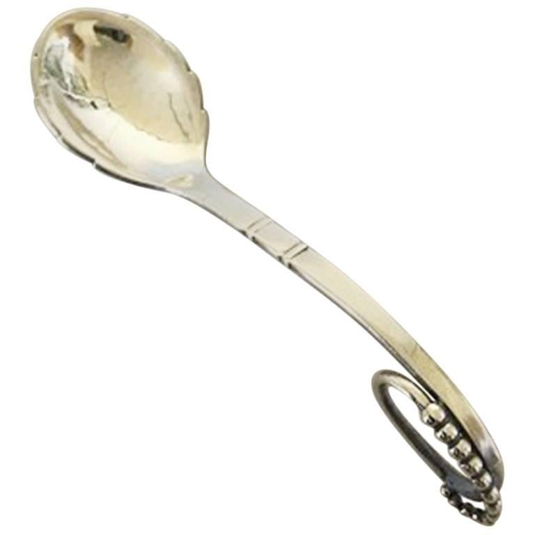Pair of Jensen Silver Salt Spoons at 1stDibs