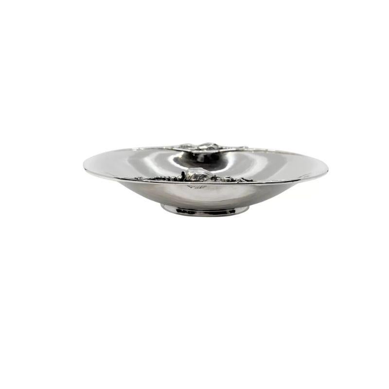 Polished Georg Jensen Sterling Silver Oval Blossom Bowl 2A For Sale