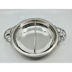 Georg Jensen Sterling Silver Oval Blossom Bowl 2D