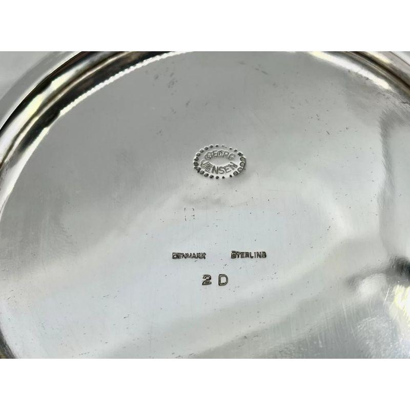 Ovale Blütenschale aus Sterlingsilber von Georg Jensen, 2D-Druck (Art nouveau) im Angebot