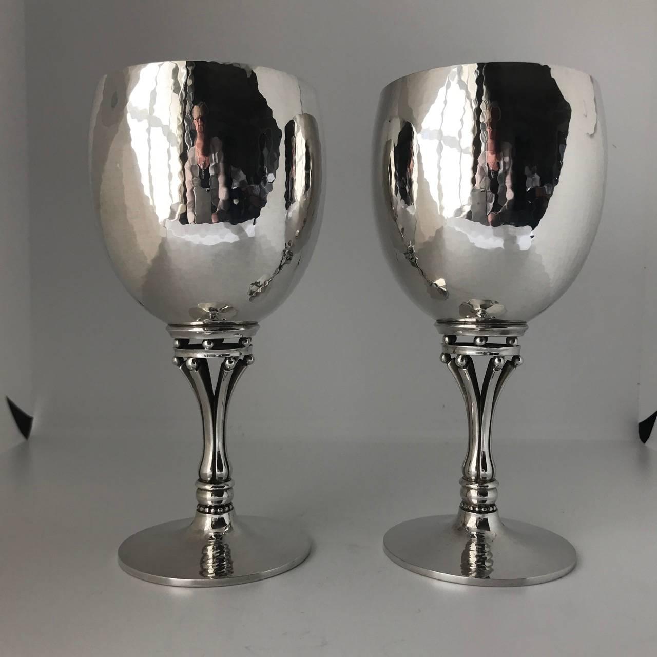 Georg Jensen sterling silver pair of goblets, No. 532C

This is the largest goblet Georg Jensen makes. Current retail is $3500 per piece.

Two pairs available.
  