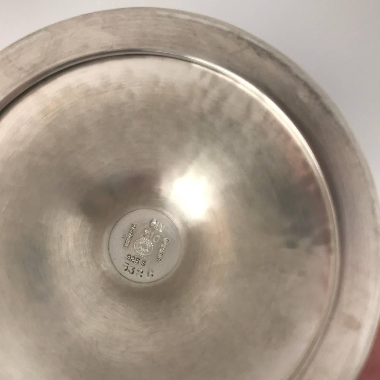 Georg Jensen Sterling Silver Pair of Goblets, No. 532C In Excellent Condition For Sale In San Francisco, CA