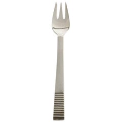 Antique Georg Jensen Sterling Silver Parallel Cake Fork #043