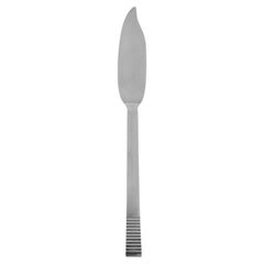 Georg Jensen Cuchillo de pez paralelo de plata de ley 062