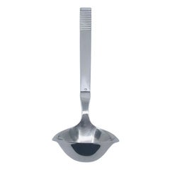Georg Jensen Parallel-Soßenkelle aus Sterlingsilber mit Stahl 154