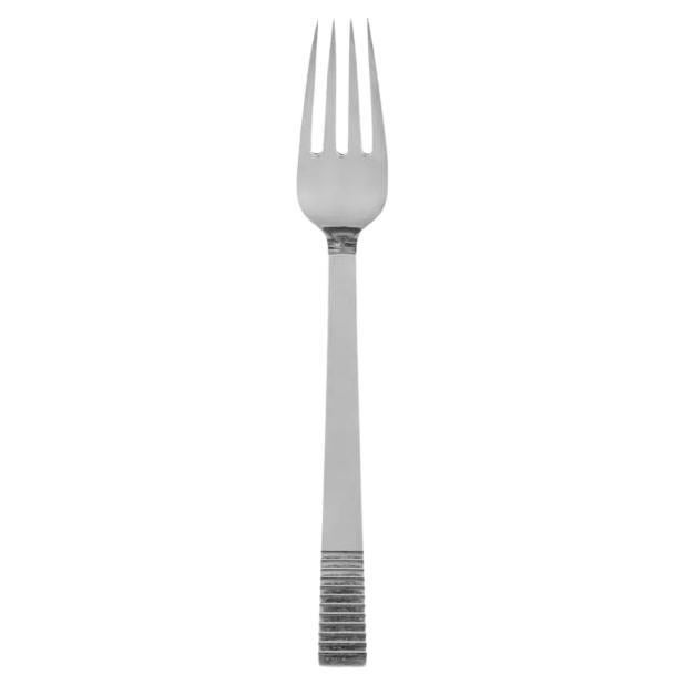 Georg Jensen Sterling Silver Parallel Large Dinner Fork 002A For Sale