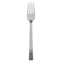 Vintage Georg Jensen Sterling Silver Parallel Large Dinner Fork 002A