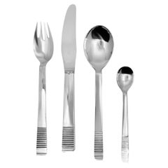 Georg Jensen Cubiertos Paralelos de Plata de Ley para Seis