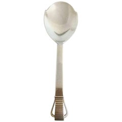 Antique Georg Jensen Sterling Silver Parellel Serving Spoon