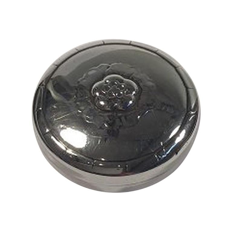 Georg Jensen Sterling Silver Pill Box No 79 Measures 4.7 Cm(1.85 in) Weight 26.5