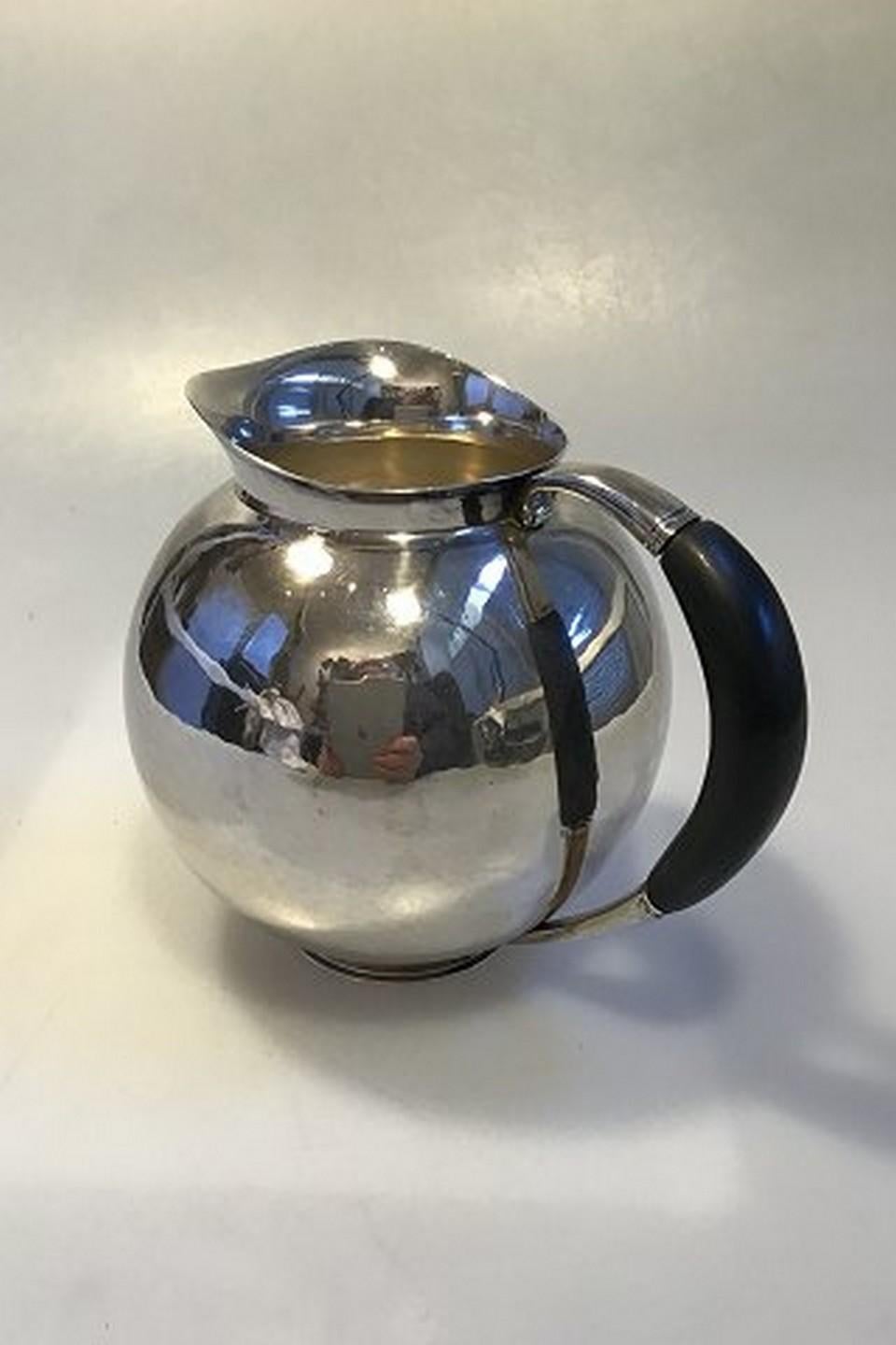 Art Deco Georg Jensen Sterling Silver Pitcher No 533A For Sale