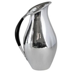 Georg Jensen Sterling Silver Pitcher with Ebony Handle, No.432E by Johan Rohde