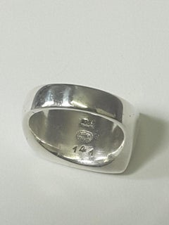 Georg Jensen Sterling Silver "Plaza" Ring Design #141 Designed by Henning Koppel