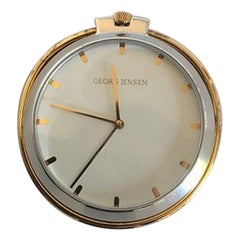 Vintage Georg Jensen Sterling Silver Pocket Watch No. 355 Designed by Lene Munthe