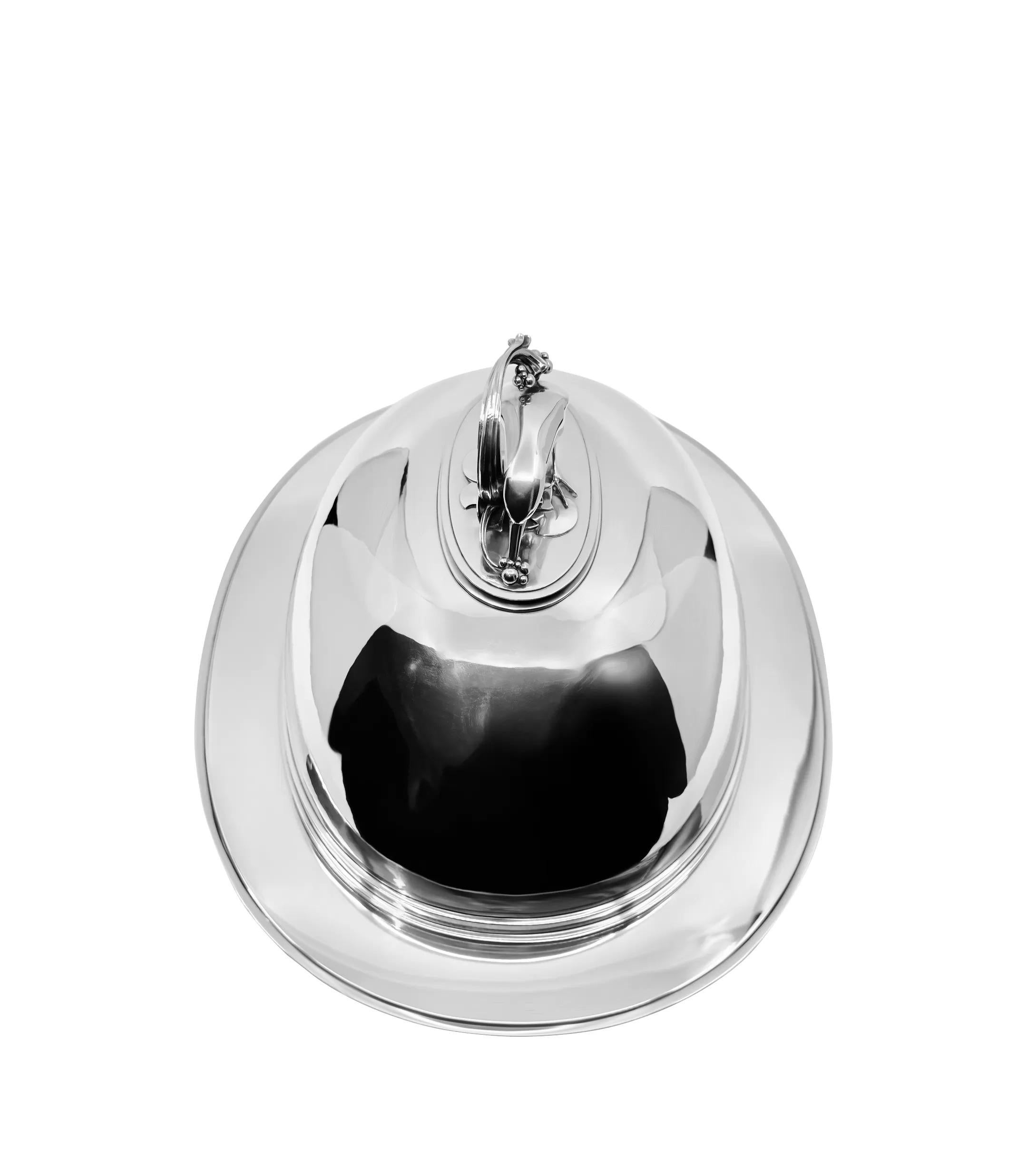 Fatto a mano Georg Jensen Piramide d'argento Art Deco con coperchio 600s in vendita