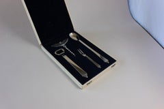 Georg Jensen Sterling Silver Pyramid Bar Suite, Boxed