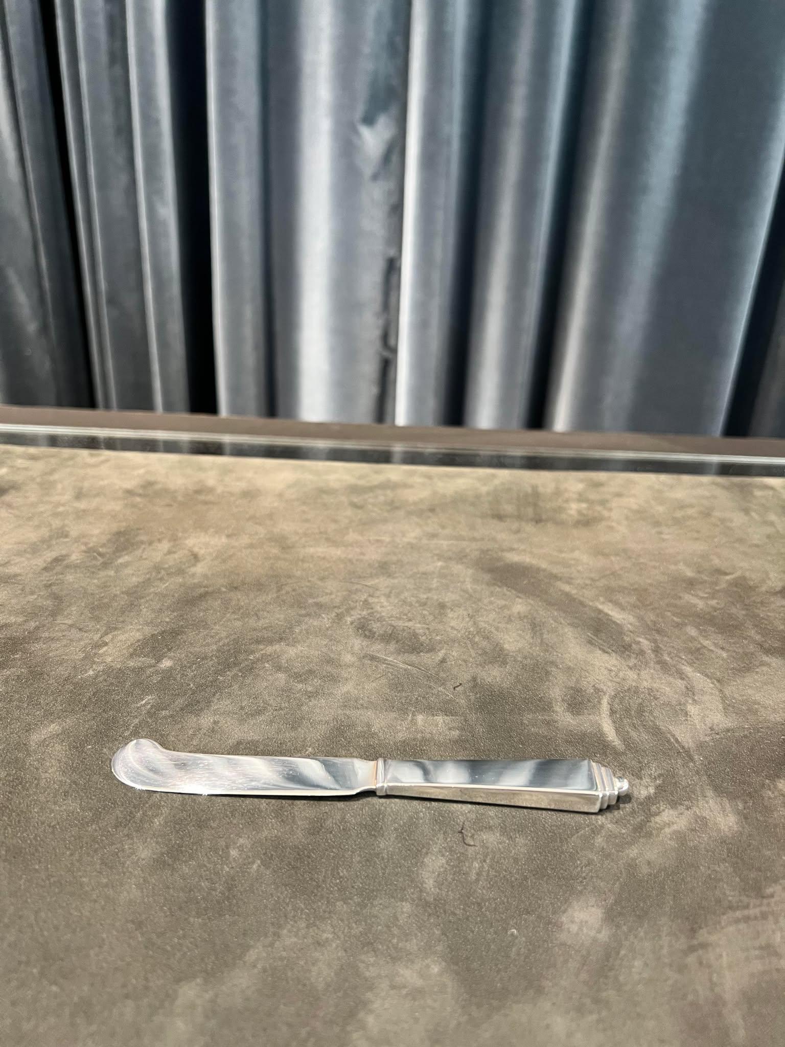 Georg Jensen Pyramiden-Buttermesser 046 aus Sterlingsilber (Art déco) im Angebot