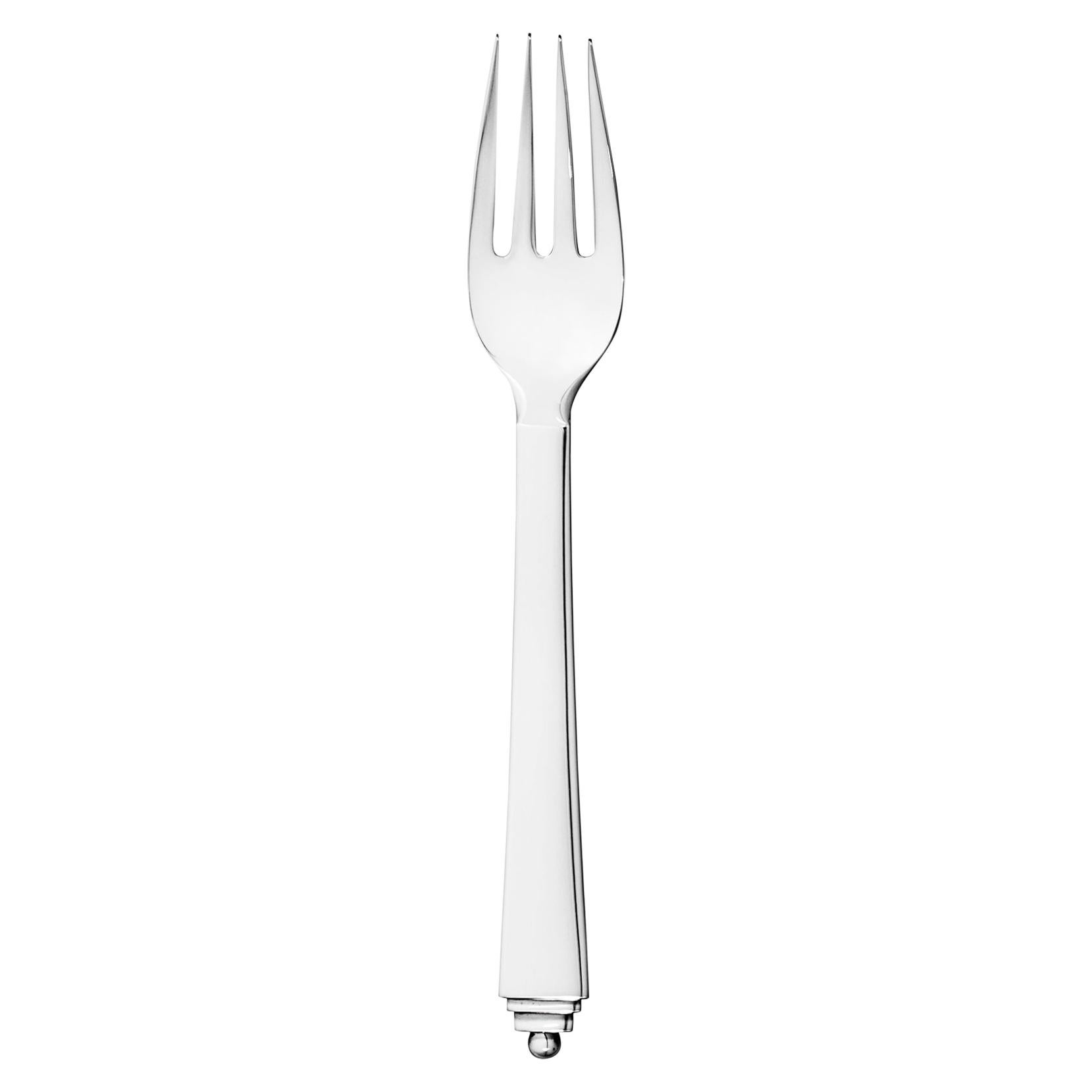 Georg Jensen Sterling Silver Pyramid Child's Fork by Harald Nielsen