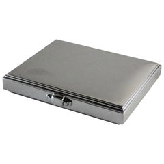 Georg Jensen Sterling Silver Pyramid Cigarette Box, No.225 by Harald Nielsen