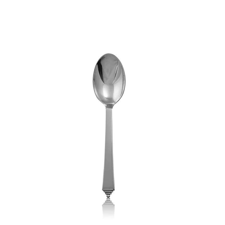 Dessertlöffel 021 aus Sterlingsilber mit Pyramidenmotiv von Georg Jensen (Dänisch) im Angebot