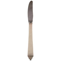Georg Jensen Sterling Silver Pyramid Lunch Knife, Long Handle