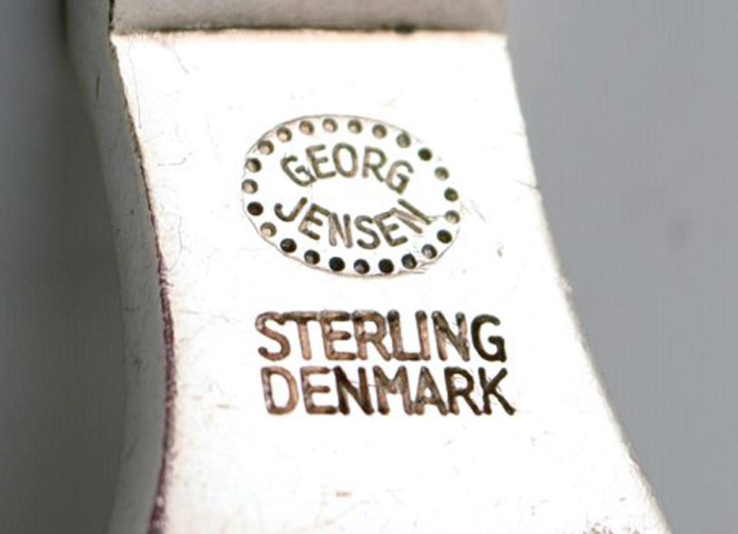 Art Deco Georg Jensen Sterling Silver Pyramid Meat Fork