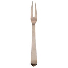 Georg Jensen Sterling Silver Pyramid Meat Fork