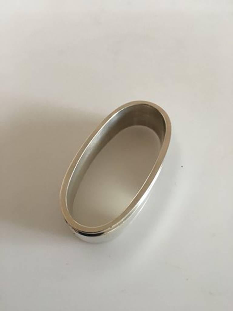 Georg Jensen sterling silver pyramid napkin ring 22A. Measures 5.4 cm / 2 1/8 in.