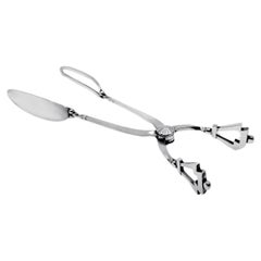 Georg Jensen Pinzas piramidales para sandwich de plata de ley 251