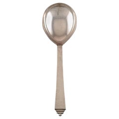 Georg Jensen Sterling Silver Pyramid Serving Spoon, 4 Pieces in Stock