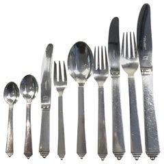 Vintage Georg Jensen Sterling Silver Pyramid Set for 12 People ‘108 Pieces’