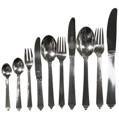 Georg Jensen Sterling Silver Pyramid Set for 12 People