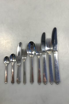 Georg Jensen Sterling Silver Pyramid Set for 12 People ‘108 Pieces’